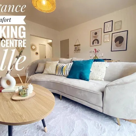 Confort & Elegance En Ville Avec Parking Gratuit Le Mans Exterior foto